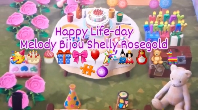 Happy Life-day Melody Bijou Shelly Rosegold 🥳🎂🧁🎁🎀🎈🎉🎎🪆🧸🪅🧩🪀